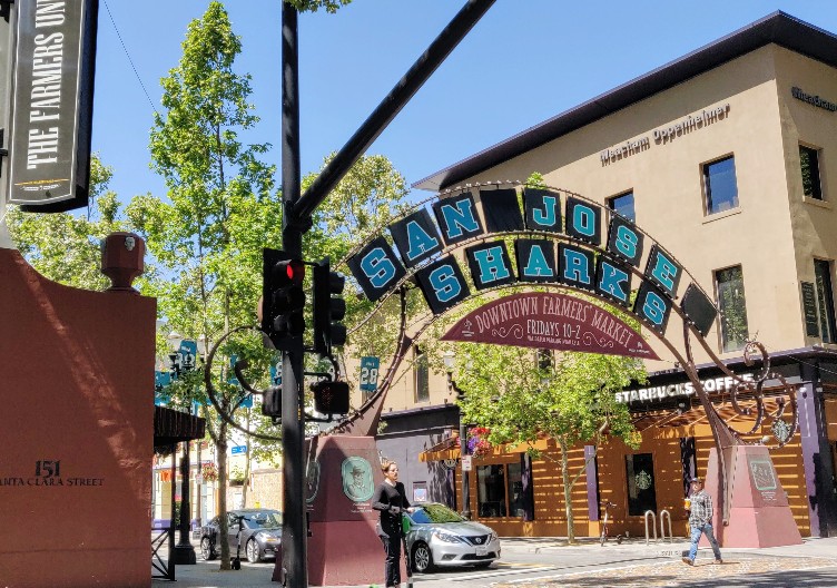 San Jose Sharks arch in downtown SJ