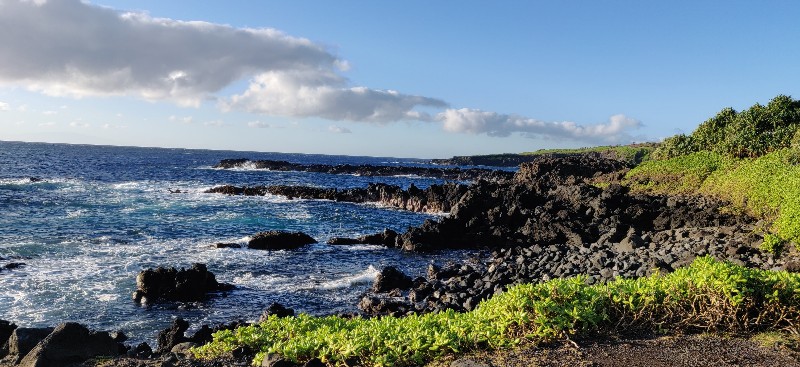 rocky Hawaiian beach at Kipahulu Campground