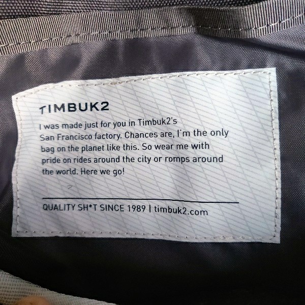 Timbuk2 custom tag