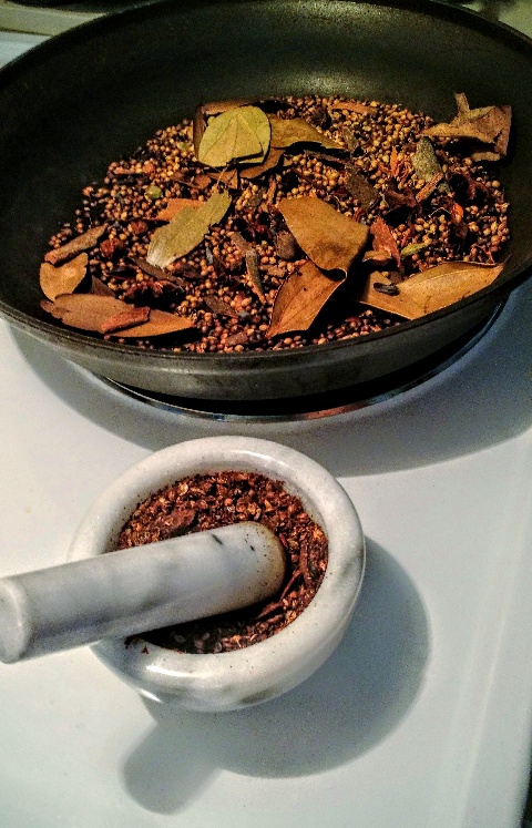 Freshly roasted garam masala spice mix for Indian-inspired cuisine