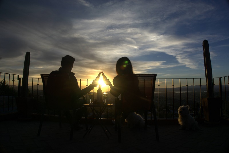 Sunset drinking on a rooftop in San Miguel de Allende, MX