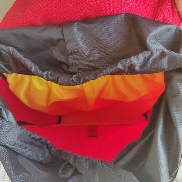 Red Topo Designs Y-Pack interior pocket with high-contrast lining