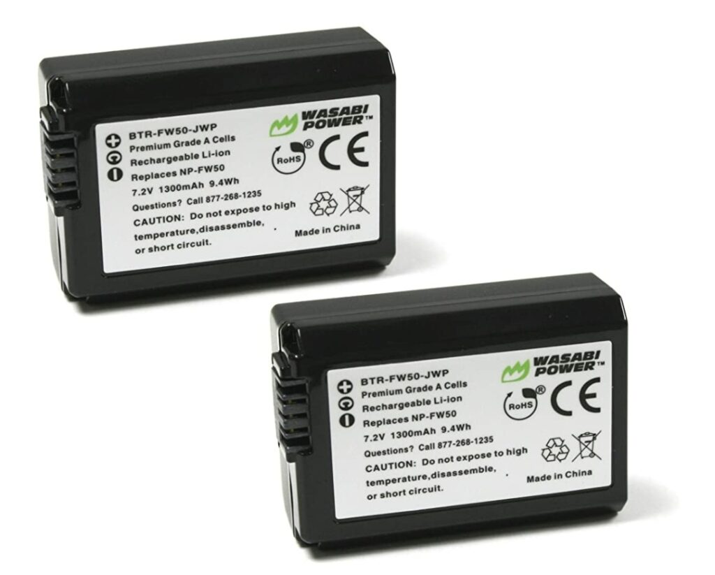 Wasabi Power NP-FW50 Camera Battery (2-Pack) for Sony Alpha