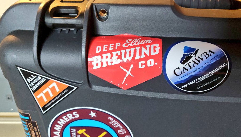 brewery stickers on NANUK 935 case