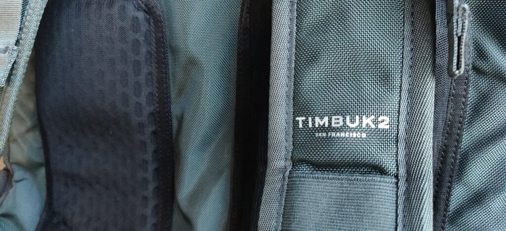 Green Timbuk2 Bruce Pack Backpack strap