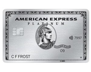 front of Platinum Card