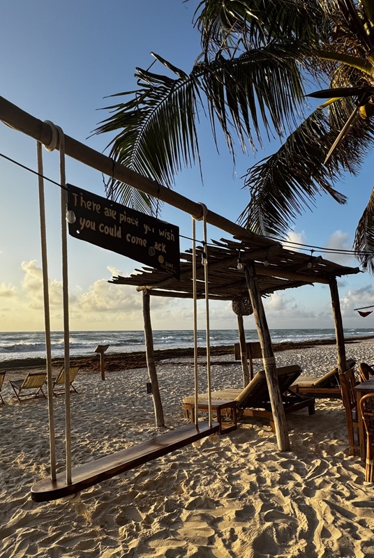beachfront decorations in Tulum